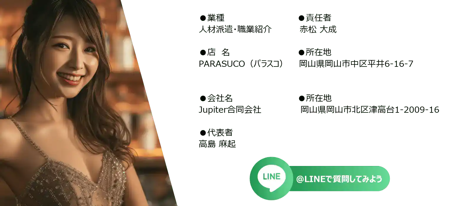 派遣コンパニオン会社概要LINEお問合せ